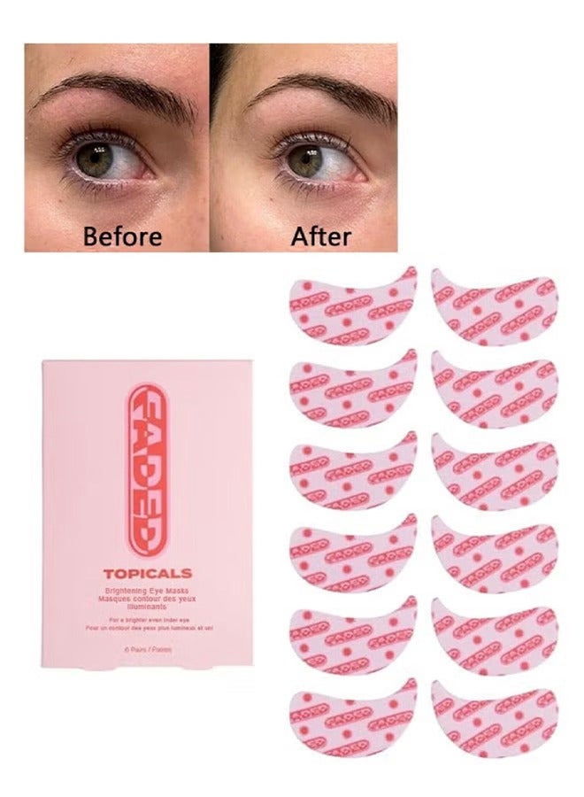 TOPICALS Brightening Eye Masks Masques contour des yeux illuminents Eye Masks 6 Pairs,Patches to Depuff, Hydrate, Brighten and Cool, Reduce Dark Circles and Fine Lines, Faded Brightening Under Eye Masks - Image 1